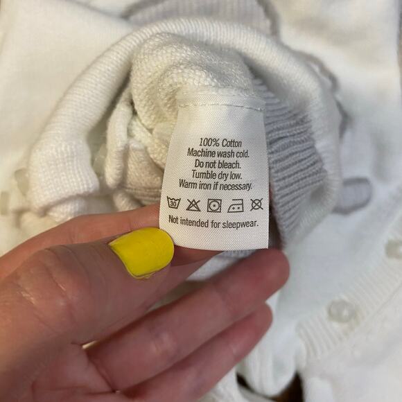 Janie and Jack Elephant Sweater‎ 1-Piece Babies Size 3-6 Months White Gray - Picture 8 of 9